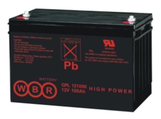картинка Батарея WBR GPL 121000 (12 В, 100 а/ч) GPL121000