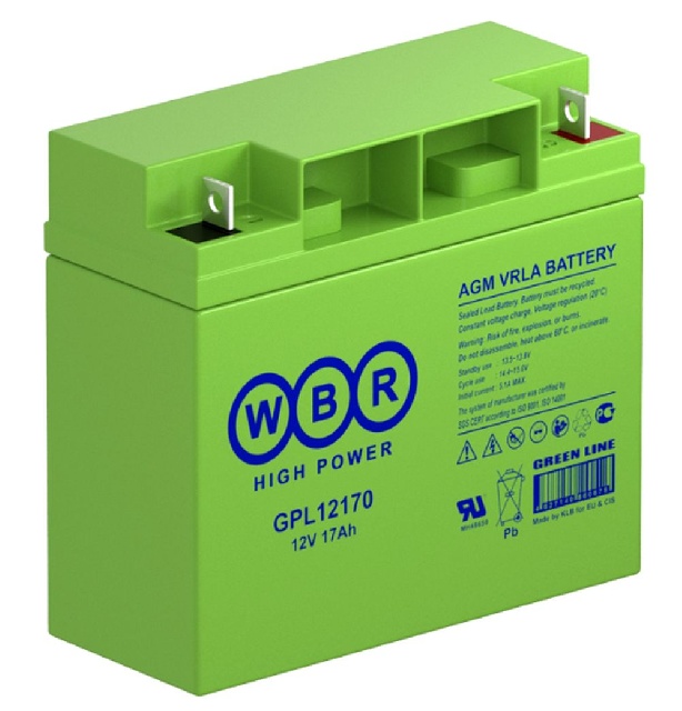 картинка Батарея WBR GPL 12170  (12 В, 17 а/ч) 