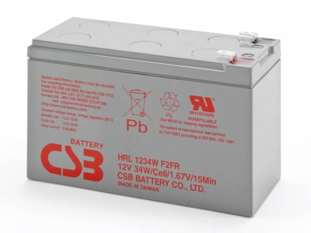 картинка Батарея CSB HRL 1234W F2 (12 В, 9а/ч) HRL1234W F2