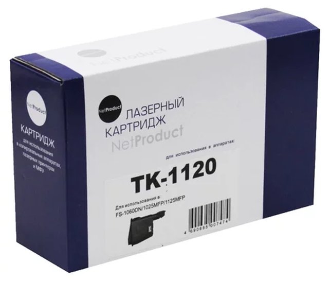картинка Тонер-картридж NetProduct (N-TK-1120) для Kyocera FS-1060DN/1025MFP/1125MFP, 3K