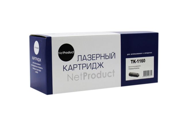 картинка Тонер-картридж NetProduct (N-TK-1160) для Kyocera-Mita P2040dn/P2040dw, 7,2K, без чипа