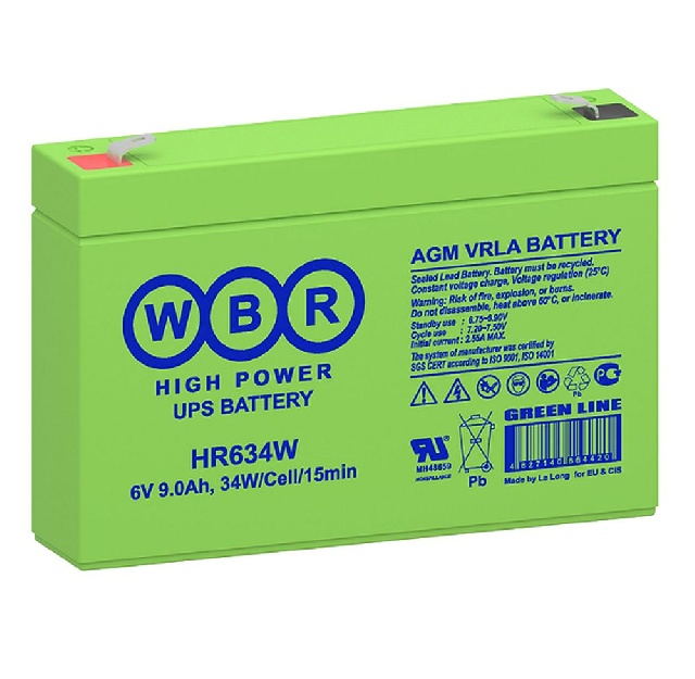 картинка Батарея WBR HR634W (6 В, 9а/ч) 